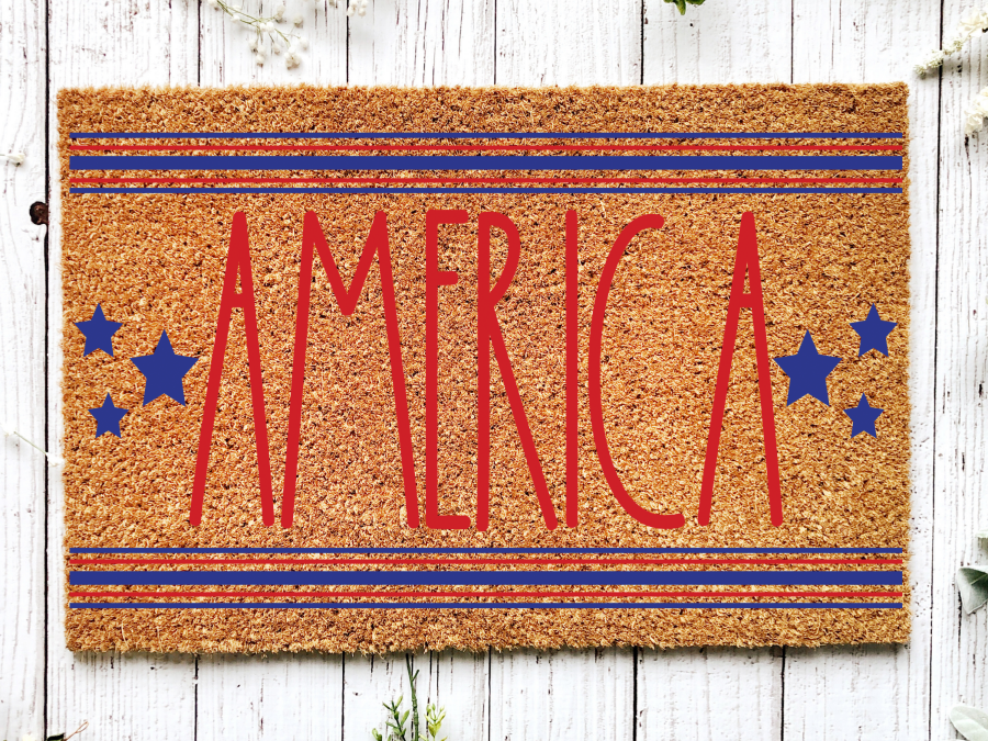 Funny Doormat, Coir Doormat, Welcome Mat, Housewarming Gift, America Welcome Doormat, Stars Front Door Doormat, Welcome Doormat, New Homeowner Gift DECOE-CM-103 - DecoExchange®