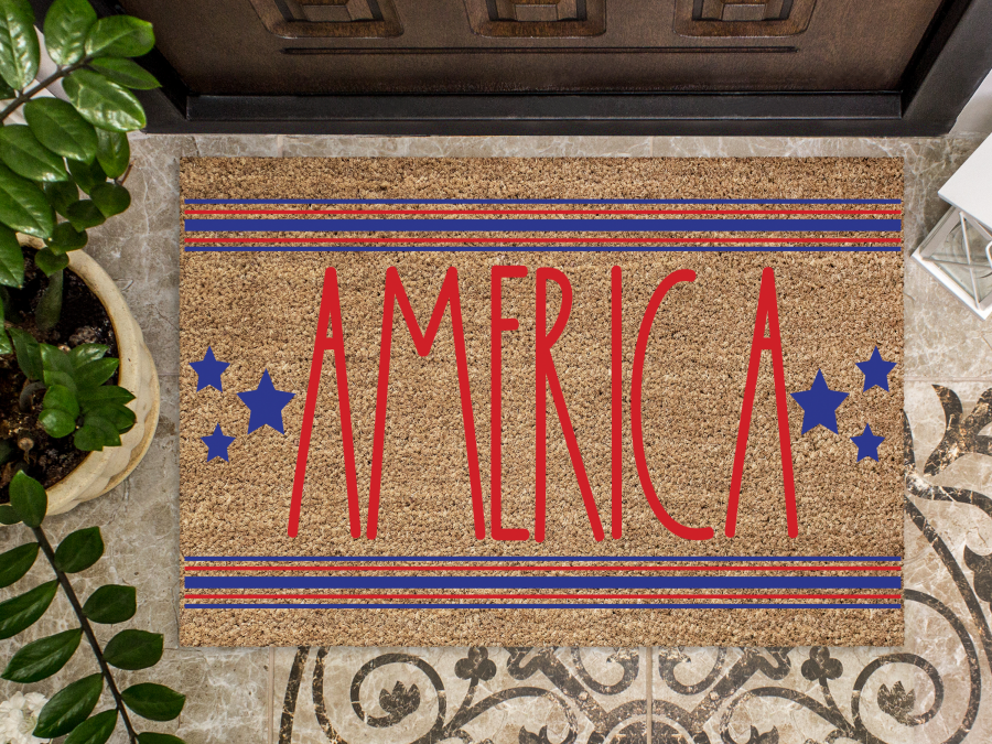 Funny Doormat, Coir Doormat, Welcome Mat, Housewarming Gift, America Welcome Doormat, Stars Front Door Doormat, Welcome Doormat, New Homeowner Gift DECOE-CM-103 - DecoExchange®