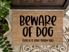 Funny Doormat, Coir Doormat, Welcome Mat, Housewarming Gift, Beware of Dog (and cat) Doormat, Dog/Cat Front Door Doormat, Beware of Dog (Cat is a little shady too) Welcome Doormat, New Homeowner Gift DECOE-CM-074 - DecoExchange®