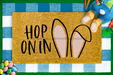 Hop On In - Easter Door Mat - 30x18" Coir Door Mat - DECOE-CM-001 - DecoExchange