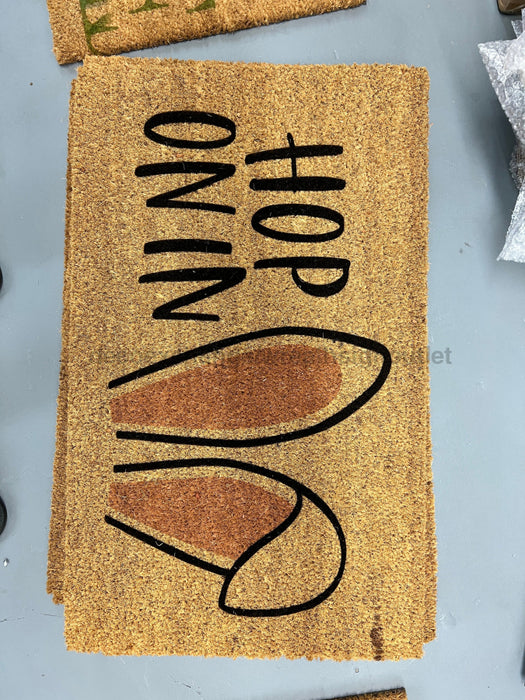 Hop On In - Easter Door Mat - 30x18" Coir Door Mat - DECOE-CM-001 - DecoExchange