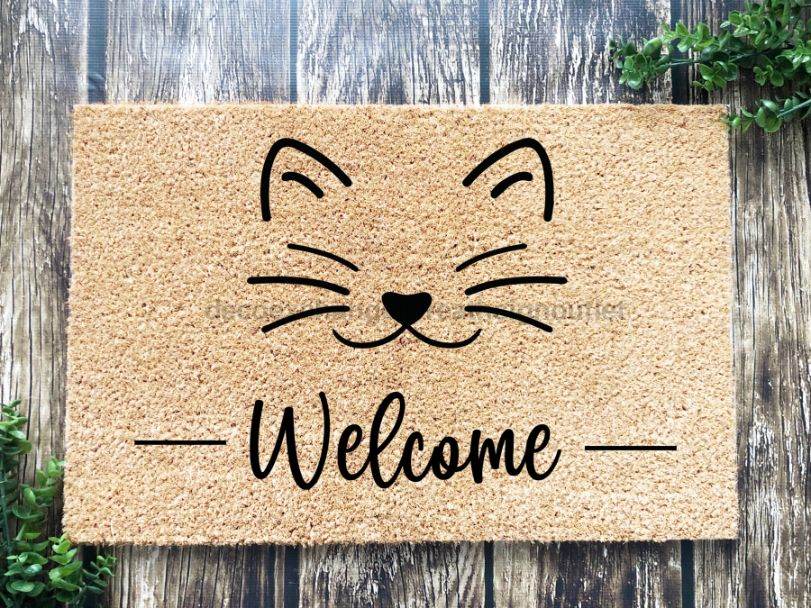 Funny Doormat, Coir Doormat, Welcome Mat, Housewarming Gift, Welcome (cat) Doormat, Cat Front Door Doormat, Welcome Doormat, New Homeowner Gift DECOE-CM-083 - DecoExchange®
