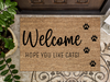 Funny Doormat, Coir Doormat, Welcome Mat, Housewarming Gift, Cats Welcome Doormat, Welcome, Hope You Like Cats! Front Door Doormat, Welcome Doormat, New Homeowner Gift DECOE-CM-099 - DecoExchange®