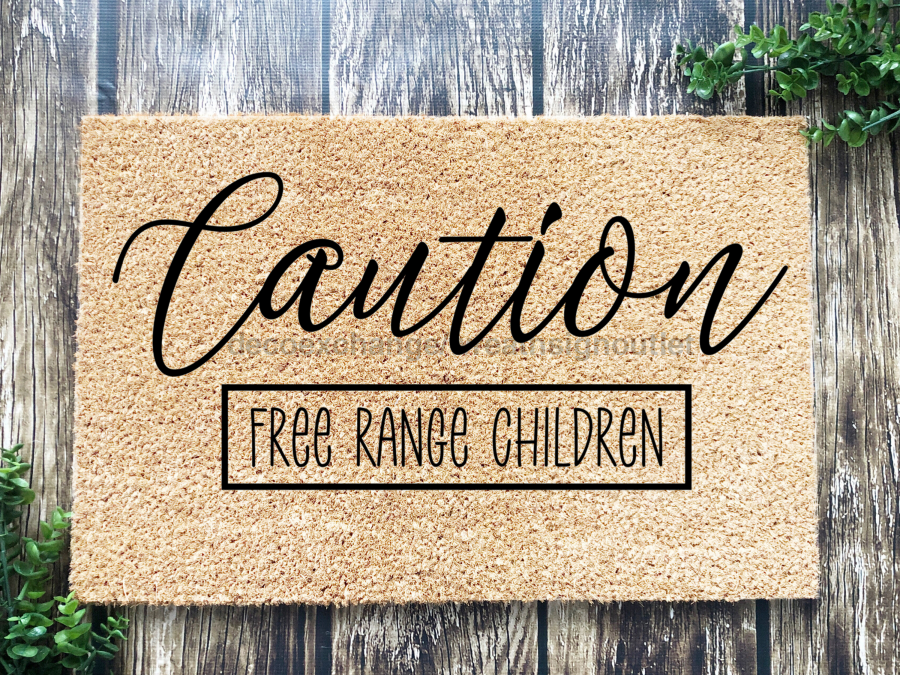 Funny Doormat, Coir Doormat, Welcome Mat, Housewarming Gift, Caution: Free Range Children Doormat, Children  Front Door Doormat, Welcome Doormat, New Homeowner Gift DECOE-CM-085 - DecoExchange®