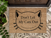 Funny Doormat, Coir Doormat, Welcome Mat, Housewarming Gift, Don't Let My Cats Out Doormat, Front Door Doormat,  Doormat, New Homeowner Gift DECOE-CM-156 - DecoExchange®