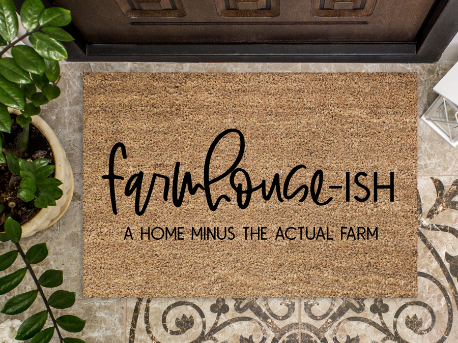 Funny Doormat, Coir Doormat, Welcome Mat, Housewarming Gift, Farmhouse-ish Doormat, Front Door Doormat, A Home Minus the Actual Farm Doormat, New Homeowner Gift DECOE-CM-115 - DecoExchange®