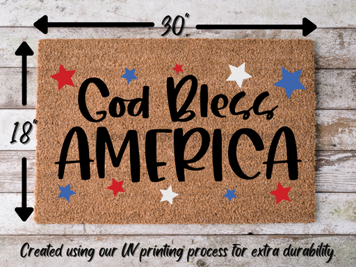 Funny Doormat, Coir Doormat, Welcome Mat, Housewarming Gift,  God Bless America Doormat, Front Door Doormat, July 4th Doormat, New Homeowner Gift DECOE-CM-119 - DecoExchange®