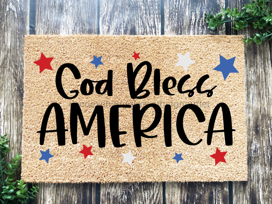 Funny Doormat, Coir Doormat, Welcome Mat, Housewarming Gift,  God Bless America Doormat, Front Door Doormat, July 4th Doormat, New Homeowner Gift DECOE-CM-119 - DecoExchange®
