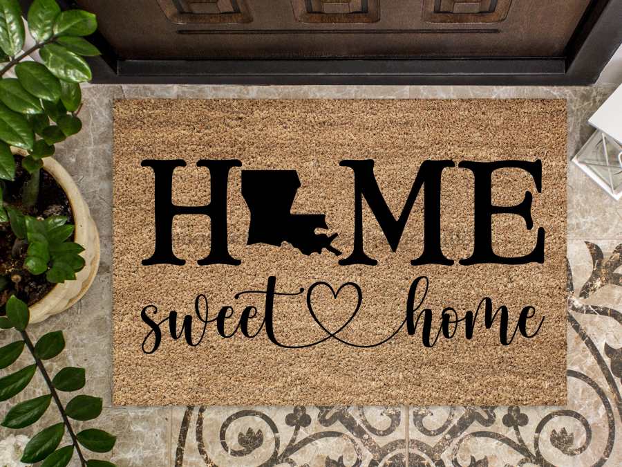 Funny Doormat, Coir Doormat, Welcome Mat, Housewarming Gift, Home Sweet Home Welcome Doormat, Louisiana Front Door Doormat, Welcome Doormat, New Homeowner Gift DECOE-CM-095 - DecoExchange®
