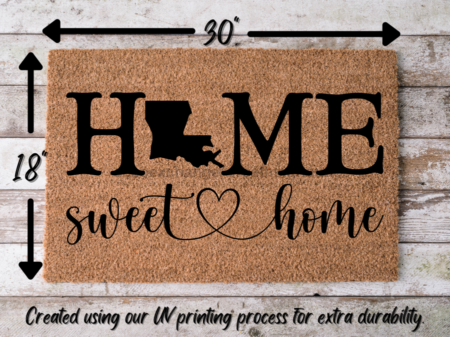 Funny Doormat, Coir Doormat, Welcome Mat, Housewarming Gift, Home Sweet Home Welcome Doormat, Louisiana Front Door Doormat, Welcome Doormat, New Homeowner Gift DECOE-CM-095 - DecoExchange®