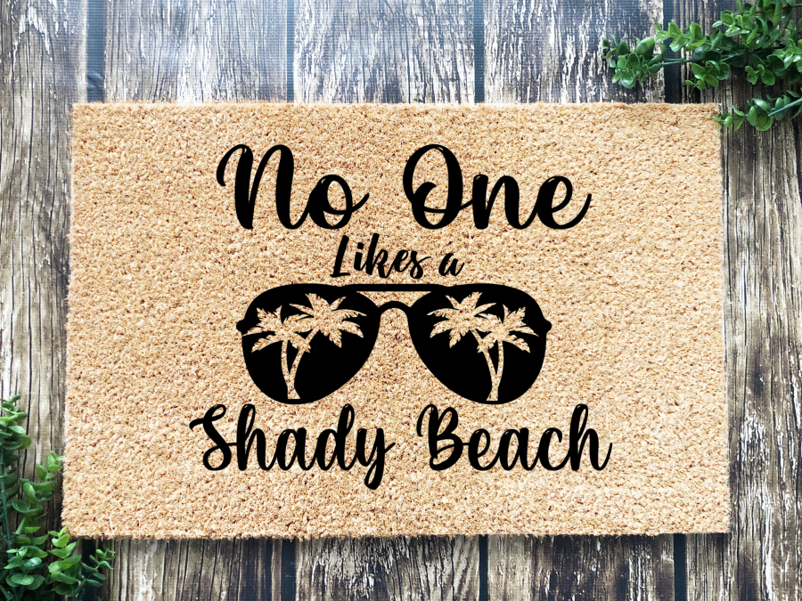 Funny Doormat, Coir Doormat, Welcome Mat, Housewarming Gift, No One Likes a Shady Beach Doormat, Front Door Doormat, Sunglasses Doormat, New Homeowner Gift DECOE-CM-134 - DecoExchange®