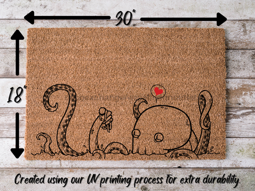 Funny Doormat, Coir Doormat, Welcome Mat, Housewarming Gift, Octopus Welcome Doormat, Octopus and Tentacles Front Door Doormat, Welcome Doormat, New Homeowner Gift DECOE-CM-105 - DecoExchange®