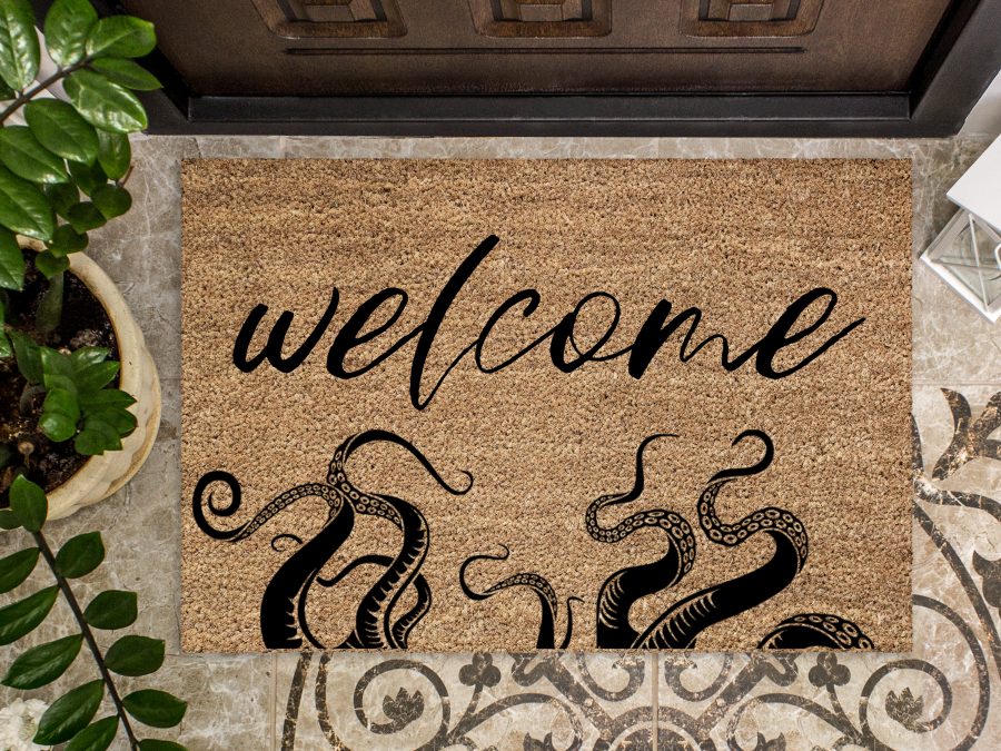 Funny Doormat, Coir Doormat, Welcome Mat, Housewarming Gift, Octopus Doormat, Tentacles  Front Door Doormat, Welcome Doormat, New Homeowner Gift DECOE-CM-084 - DecoExchange®