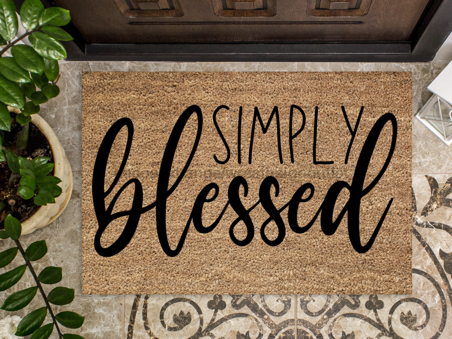 Funny Doormat, Coir Doormat, Welcome Mat, Housewarming Gift,  Simply Blessed Doormat, Front Door Doormat,  Doormat, New Homeowner Gift DECOE-CM-152 - DecoExchange®