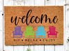 Funny Doormat, Coir Doormat, Welcome Mat, Housewarming Gift, Welcome Sit Relax Enjoy Doormat, Beach Chairs Front Door Doormat, Welcome Doormat, New Homeowner Gift DECOE-CM-106 - DecoExchange®