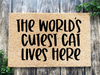 Funny Doormat, Coir Doormat, Welcome Mat, Housewarming Gift, The World's Cutest Cat Lives Here Welcome Doormat, Cat Front Door Doormat, Welcome Doormat, New Homeowner Gift DECOE-CM-101 - DecoExchange®