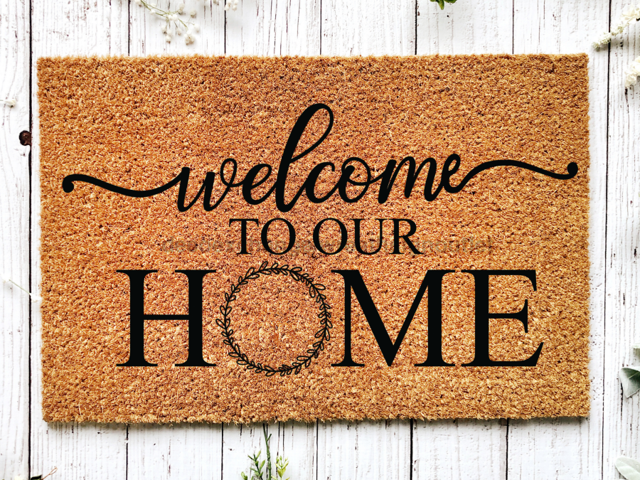 Funny Doormat, Coir Doormat, Welcome Mat, Housewarming Gift, Welcome Doormat, Welcome to Our Home Front Door Doormat, Welcome Doormat, New Homeowner Gift DECOE-CM-108 - DecoExchange®