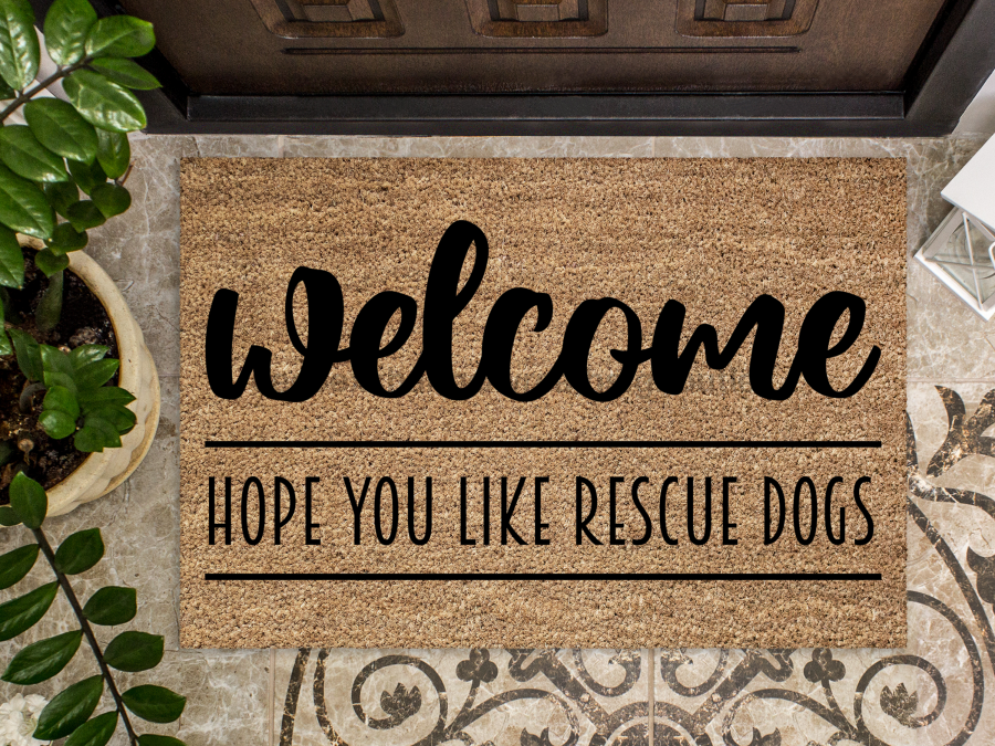 Funny Doormat, Coir Doormat, Welcome Mat, Housewarming Gift, Warning, Hope You Like Rescue Dogs Doormat, Front Door Doormat, Dog Doormat, New Homeowner Gift DECOE-CM-139 - DecoExchange®