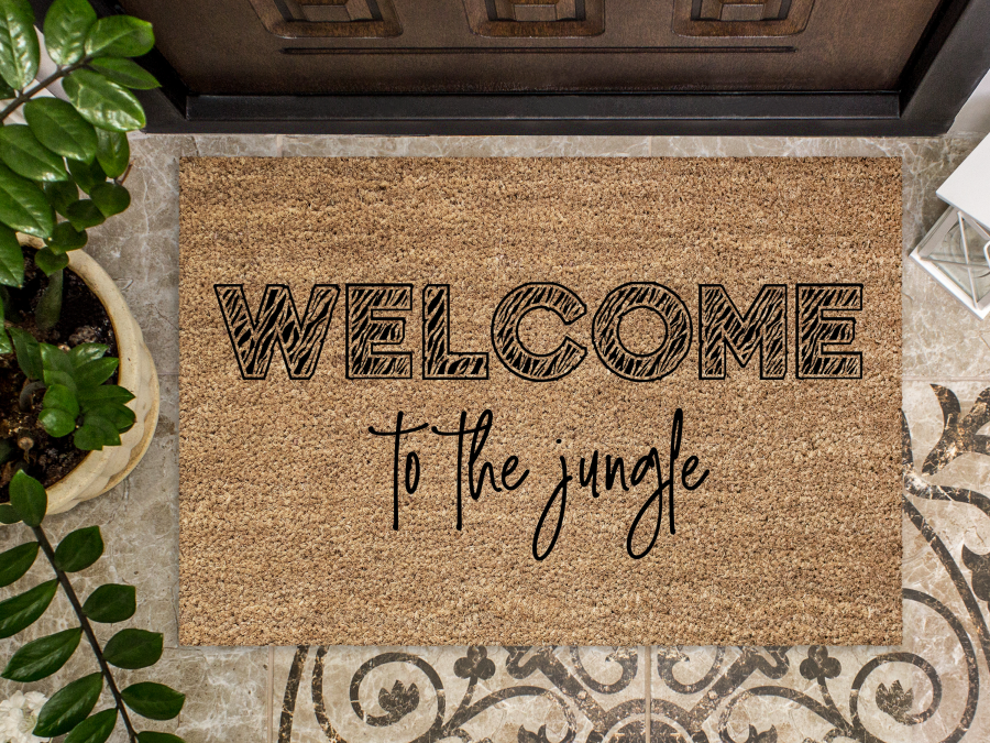 Funny Doormat, Coir Doormat, Welcome Mat, Housewarming Gift, Warning, Welcome to the Jungle Doormat, Front Door Doormat, Doormat, New Homeowner Gift DECOE-CM-141 - DecoExchange®