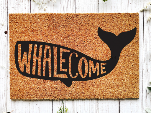 Funny Doormat, Coir Doormat, Welcome Mat, Housewarming Gift, Whalecome Welcome Doormat, Whale Front Door Doormat, Welcome Doormat, New Homeowner Gift DECOE-CM-102 - DecoExchange®
