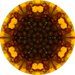 Geometric Flower Center Brown Decoe-W-Fc-0013 6 Wood