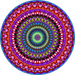 Geometric Flower Center Pink Decoe-W-Fc-0003 6 Wood