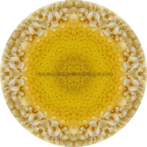 Geometric Flower Center Sunflower Decoe-W-Fc-0010 6 Wood
