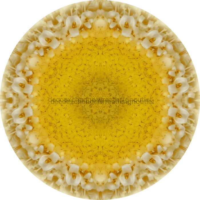 Geometric Flower Center Sunflower Decoe-W-Fc-0010 6 Wood