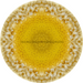 Geometric Flower Center Sunflower Decoe-W-Fc-0010 6 Wood