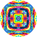 Geometric Flower Center Tye Dye Decoe-W-Fc-0004 6 Wood