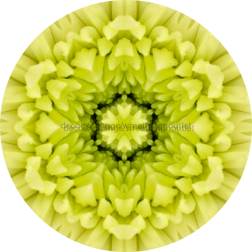 Geometric Flower Center Yellow Decoe-Fc-0011 6 metal