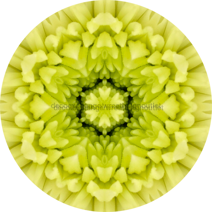 Geometric Flower Center Yellow Decoe-Fc-0011 6 metal