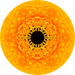 Geometric Flower Center Yellow Decoe-W-Fc-0008 6 Wood