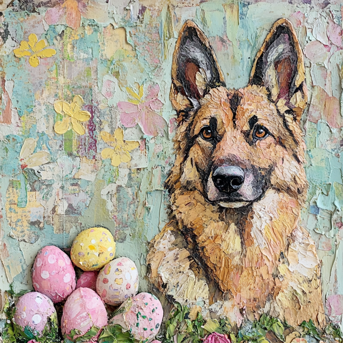 German Shephard Sign, Dog Sign, DCO-13485, Sign For Wreath, 10x10" Metal Sign