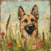 German Shephard Sign, Dog Sign, DCO-13498, Sign For Wreath, 10x10" Metal Sign