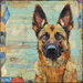 German Shephard Sign, Dog Sign, DCO-13499, Sign For Wreath, 10x10" Metal Sign