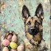 German Shephard Sign, Dog Sign, DCO-13503, Sign For Wreath, 10x10" Metal Sign