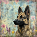 German Shephard Sign, Dog Sign, DCO-13509, Sign For Wreath, 10x10" Metal Sign
