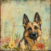 German Shephard Sign, Dog Sign, DCO-13511, Sign For Wreath, 10x10" Metal Sign