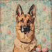 German Shephard Sign, Dog Sign, DCO-13513, Sign For Wreath, 10x10" Metal Sign