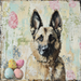 German Shephard Sign, Dog Sign, DCO-13517, Sign For Wreath, 10x10" Metal Sign