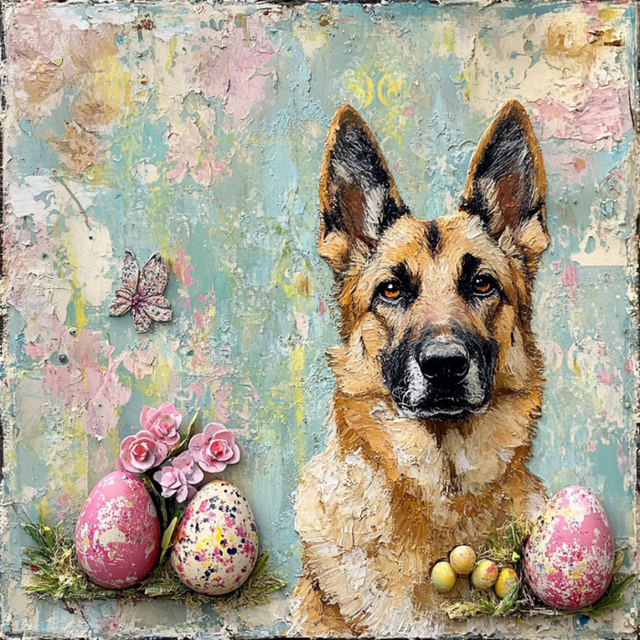 German Shephard Sign, Dog Sign, DCO-13520, Sign For Wreath, 10x10" Metal Sign