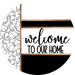 Ghost Door Hanger, Welcome To Our Home Door Hanger, DCO-01895-DH, 18" Round Wood
