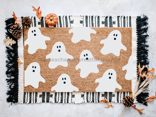 Ghosts Halloween Doormat, Outdoor Coir Doormat, Halloween Porch Decor, Fall Decor, Welcome Doormat, Fun Doormat, Boo Doormat