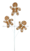 Gingerbread Man Spray - 3 Stems - 24’’ 86452BN Pick