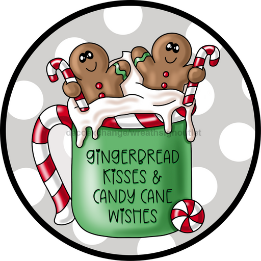 Gingerbread Sign Kisses Winter Wood Sign Pcd-109 12 Metal Metal
