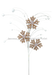 Gingerbread Snowflake Spray - 3 Stems - 28’’ 86450BN Pick