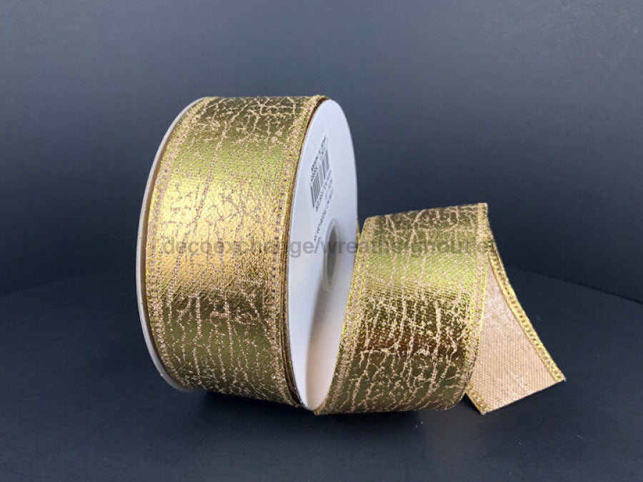 Gold Crackle Lame 1.5’X10Y 75206-09-15 Ribbon