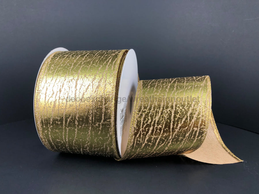 Gold Crackle Lame 2.5’’X10Y 75206-40-15 Ribbon
