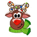 Green Christmas Deer Door Hanger, MJ-W-00097-DH, 22in Wood Door Hanger